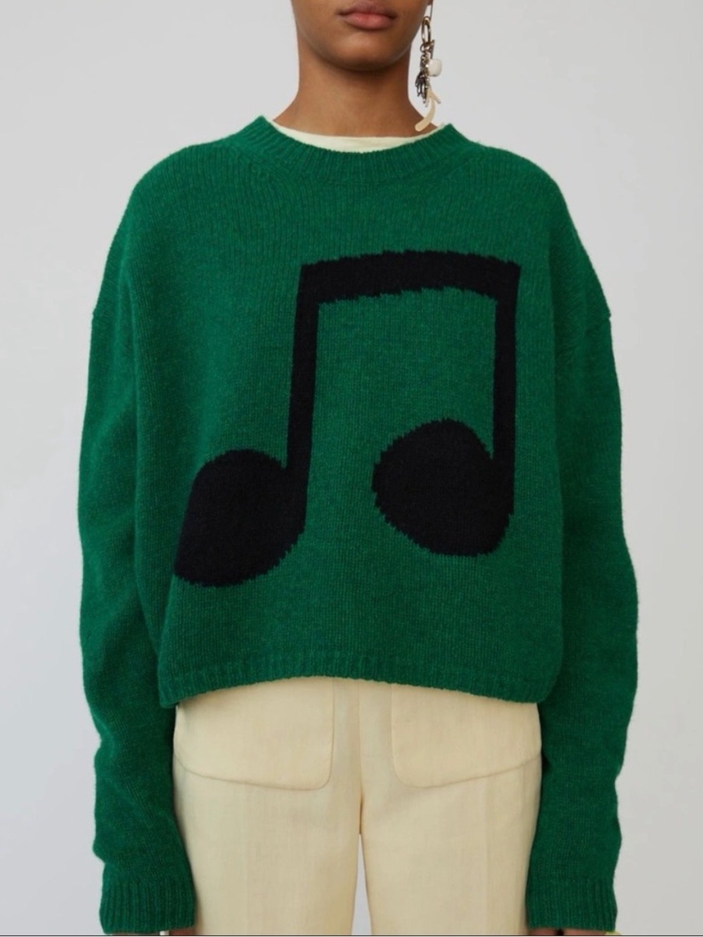 Acne Studios 100% Wool Music Note Sweater